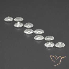 Gemas de Circón Blanco natural de 7.26 ct, Ovalada, VVS-VS