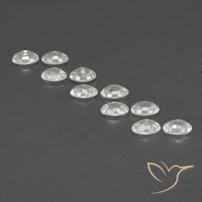 Gemas de Circón Blanco natural de 7.10 ct, Ovalada, VVS-VS