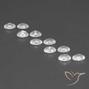 Gemas de Circón Blanco natural de 7.46 ct, Ovalada, VVS-VS