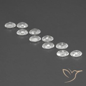 Gemas de Circón Blanco natural de 7.21 ct, Ovalada, VVS-VS
