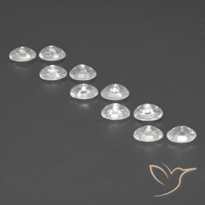 Gemas de Circón Blanco natural de 8.35 ct, Ovalada, VVS-VS