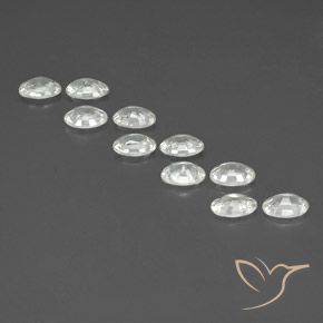 Gemas de Circón Blanco natural de 6.61 ct, Ovalada, VVS-VS