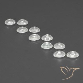 Gemas de Circón Blanco natural de 8.49 ct, Ovalada, VVS-VS