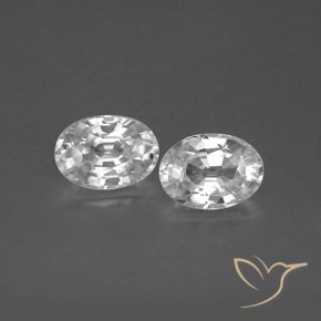 2.53ctw Natural Blanco Circón, Ovalada, VS