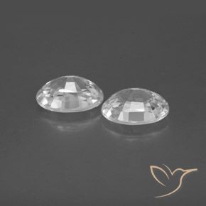 Gemas de Circón Blanco natural de 2.53 ct, Ovalada, VS
