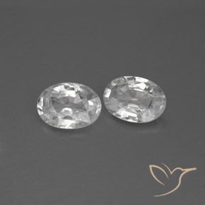 Gemas de Circón Blanco natural de 2.34 ct, Ovalada, VVS