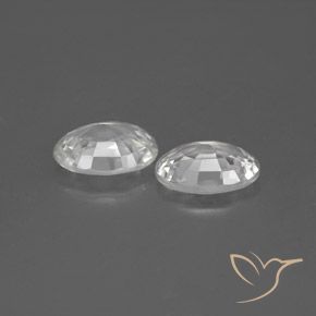 Gemas de Circón Blanco natural de 2.34 ct, Ovalada, VVS