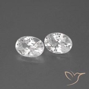 Gemas de Circón Blanco natural de 2.64 ct, Ovalada, VS