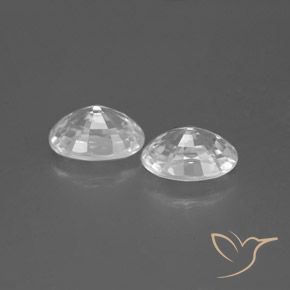 Gemas de Circón Blanco natural de 2.64 ct, Ovalada, VS