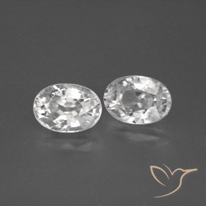 Gemas de Circón Blanco natural de 3.01 ct, Ovalada, VVS-VS