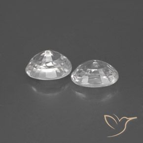Gemas de Circón Blanco natural de 3.01 ct, Ovalada, VVS-VS