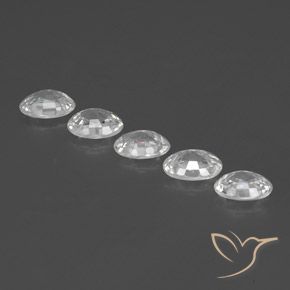 Gemas de Circón Blanco natural de 5.74 ct, Ovalada, VVS-VS
