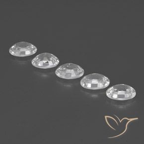 Gemas de Circón Blanco natural de 6.35 ct, Ovalada, VS