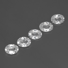 Gemas de circón blanco natural de  ct, corte óvalo, VVS