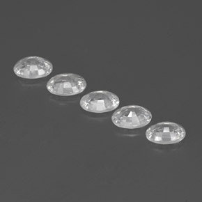 Gemas de circón blanco natural de  ct, corte óvalo, VVS