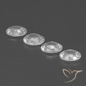 Gemas de Circón Blanco natural de 4.57 ct, Ovalada, VVS-VS