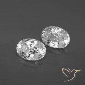 Gemas de Circón Blanco natural de 2.91 ct, Ovalada, VVS-VS