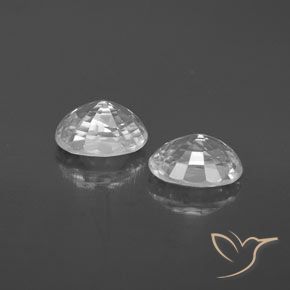 Gemas de Circón Blanco natural de 2.91 ct, Ovalada, VVS-VS