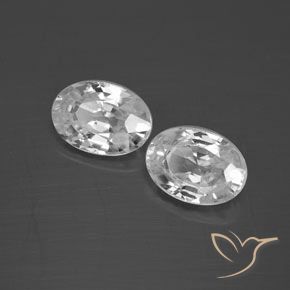 Gemas de Circón Blanco natural de 2.58 ct, Ovalada, VS