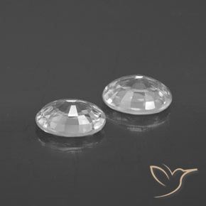 Gemas de Circón Blanco natural de 2.58 ct, Ovalada, VS