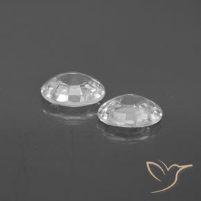 Gemas de Circón Blanco natural de 2.33 ct, Ovalada, VVS-VS