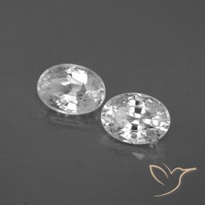 Gemas de Circón Blanco natural de 2.56 ct, Ovalada, VS