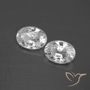 Gemas de Circón Blanco natural de 2.63 ct, Ovalada, VVS-VS