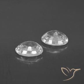 Gemas de Circón Blanco natural de 2.63 ct, Ovalada, VVS-VS