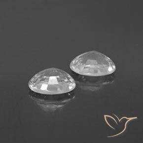 Gemas de Circón Blanco natural de 2.66 ct, Ovalada, VVS