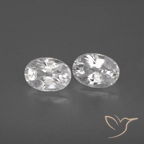 Gemas de Circón Blanco natural de 2.88 ct, Ovalada, VVS