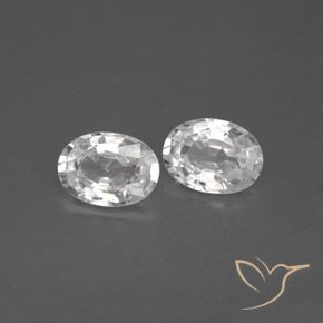 Gemas de Circón Blanco natural de 2.23 ct, Ovalada, VVS