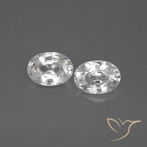 2.44ctw Natural Blanco Circón, Ovalada, VVS-VS