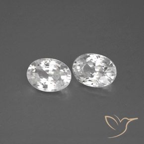 Gemas de Circón Blanco natural de 2.44 ct, Ovalada, VVS-VS