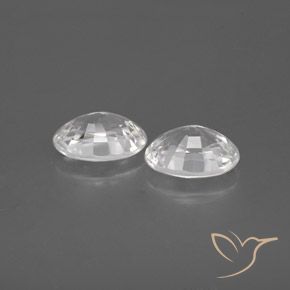 Gemas de Circón Blanco natural de 2.44 ct, Ovalada, VVS-VS