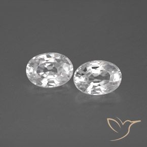 2.75ctw Natural Blanco Circón, Ovalada, VVS