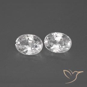 Gemas de Circón Blanco natural de 2.75 ct, Ovalada, VVS