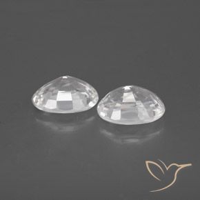 Gemas de Circón Blanco natural de 2.75 ct, Ovalada, VVS