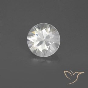 Circón Blanco natural de 1.64 ct, Redondo, VS