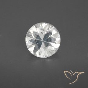 1.68ct Natural Blanco Circón, Redondo, VS-SI