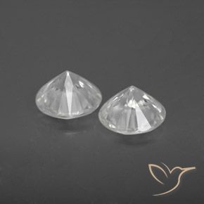 Gemas de Circón Blanco natural de 3.24 ct, Redondo, VS