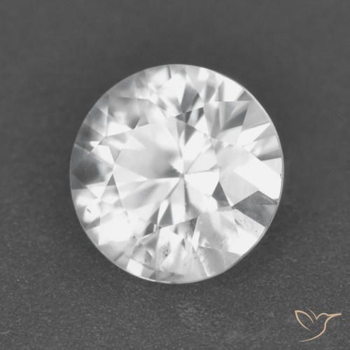 Circón Blanco natural de 1.68 ct, Redondo, VS-SI