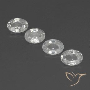 4.89ctw Natural Blanco Circón, Ovalada, VVS-VS