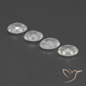 Gemas de Circón Blanco natural de 5.05 ct, Ovalada, VS