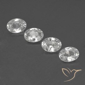 4.81ctw Natural Blanco Circón, Ovalada, VVS-VS
