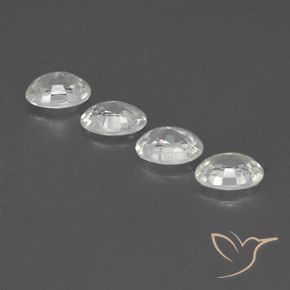 Gemas de Circón Blanco natural de 5.00 ct, Ovalada, VVS-VS