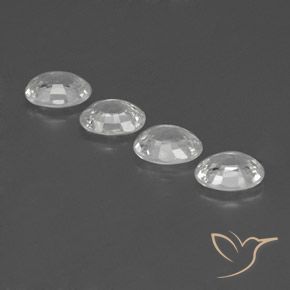 Gemas de Circón Blanco natural de 5.09 ct, Ovalada, VVS-VS