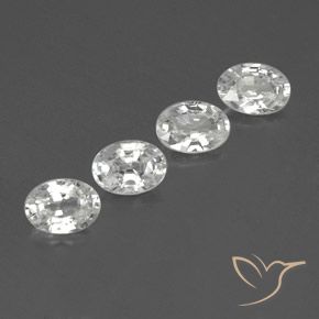 Gemas de Circón Blanco natural de 4.75 ct, Ovalada, VS
