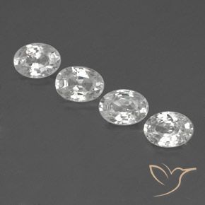 4.88ctw Natural Blanco Circón, Ovalada, VVS-VS