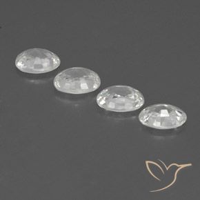 Gemas de Circón Blanco natural de 4.88 ct, Ovalada, VVS-VS