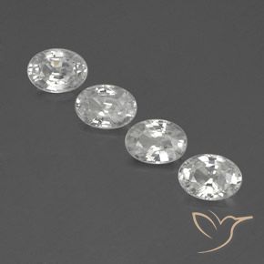 4.76ctw Natural Blanco Circón, Ovalada, VVS-VS